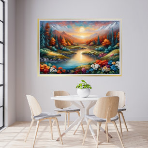Landschaftliches Sunset Modern Art Poster
