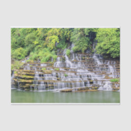 Landschaftliches Twin Falls Rock Island Tissue Pap Seidenpapier