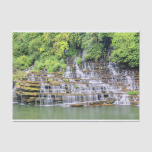Landschaftliches Twin Falls Rock Island Tissue Pap Seidenpapier