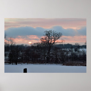 Landschaftliches Winter Landschaft Foto Poster