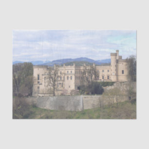 Landschaftliches Wolfsberger Schlosszellenpapier Seidenpapier