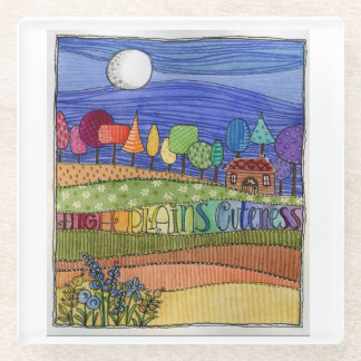 Landschafts-Achterbahn Glasuntersetzer