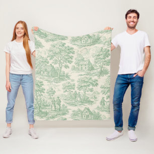 Landschafts-Salbei-Grün-Toile-Bauernhoftier Fleecedecke