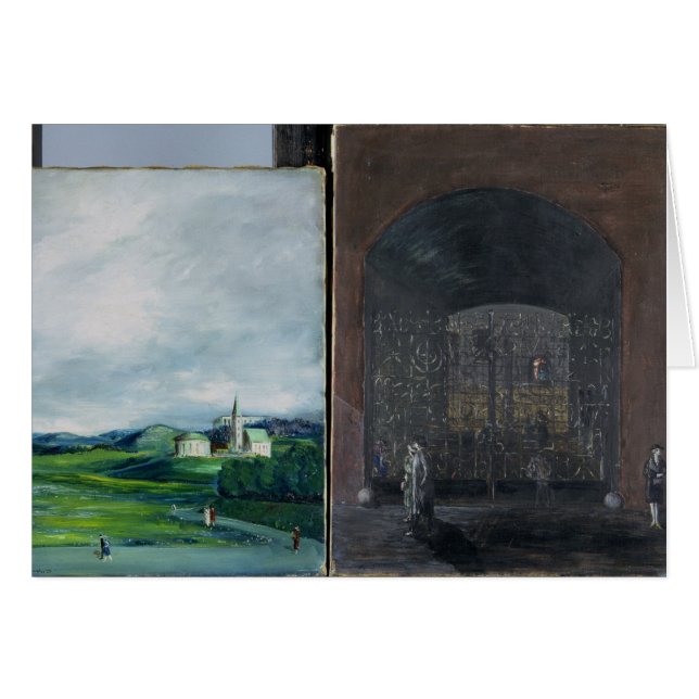 Landschafts- und Straßenszene (Vorderseite (Horizontal))
