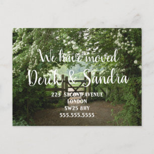 Landschaftsansicht Adressänderung Umzug ins neue Z Ankündigungspostkarte