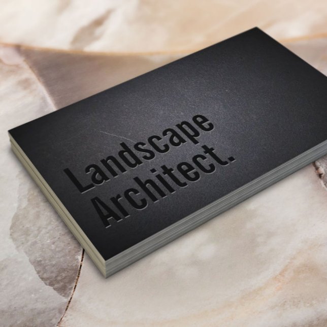 Landschaftsarchitekt Landscaping Bold Black Visitenkarte (Von Creator hochgeladen)