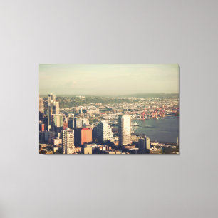 Landschaftsarchitektur Fotografie, Seattle City Leinwanddruck