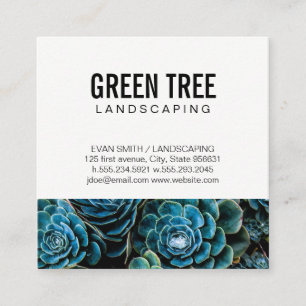 Landschaftsarchitektur   Gartenservice Quadratische Visitenkarte