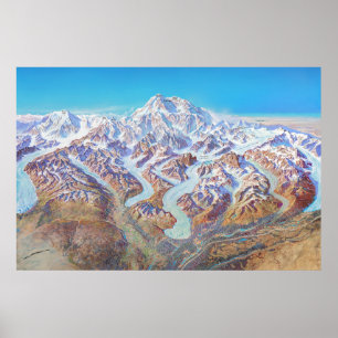 Landschaftsbild des Nationalparks Denali Poster