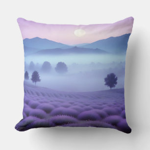 Landschaftsbild Lavender Nature Hintergrund Kissen