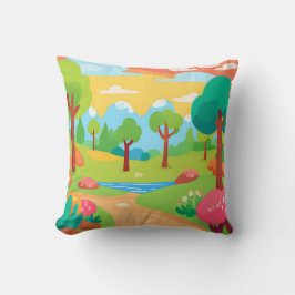 Landschaftsbild mit Bäumen Kissen