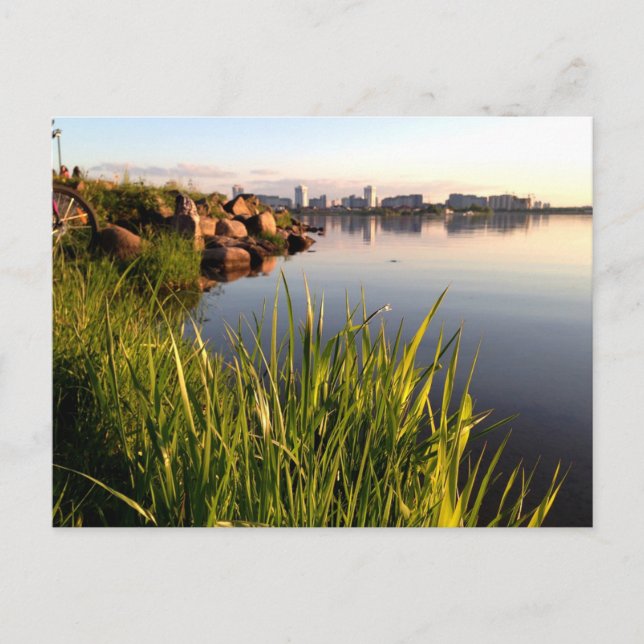 Landschaftsbild Weißrussland Postkarte (Vorderseite)