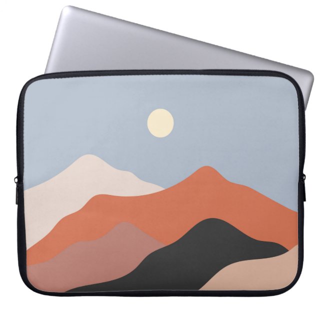 Landschaftsbilder Mitte des Jahrhunderts, minimali Laptopschutzhülle (Vorderseite)