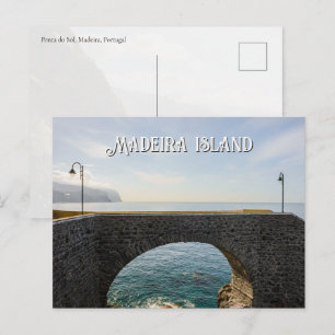 Landschaftsbrücke in Ponta do Sol, Madeira-Insel Postkarte