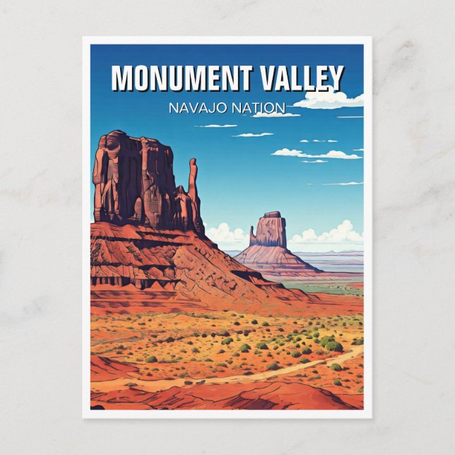 Landschaftsdenkmal Valle Navajo Nation Souvenir Postkarte (Vorderseite)