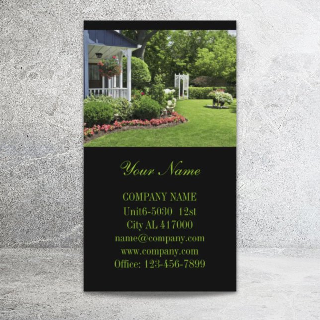 Landschaftsdesigner-Rasenpflege-Landschaft Visitenkarte (Landscape designer lawn care landscaping business card)