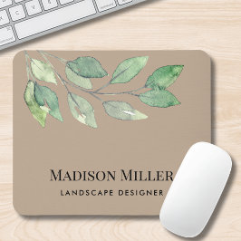 Landschaftsdesigner Wasserfarbe Grün Mousepad