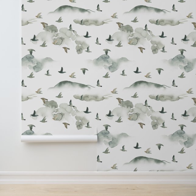 Landschaftsfarbentapete Tapete (Anwendung)