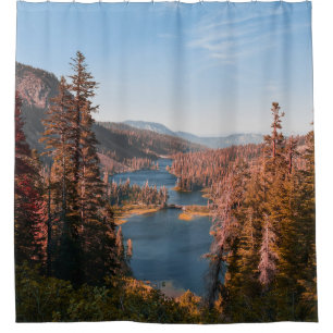 LANDSCHAFTSFOTO VON BÄUMEN IN DER NÄHE DES WASSERK DUSCHVORHANG