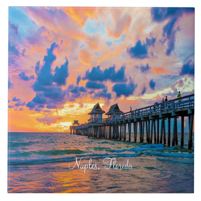 Landschaftsfoto von Naples, Florida, Fliese (Vorderseite)