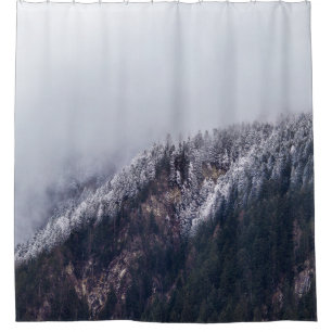 LANDSCHAFTSFOTOGRAFIE DER BERGE DUSCHVORHANG