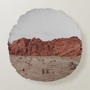 LANDSCHAFTSFOTOGRAFIE DER BERGE RUNDES KISSEN