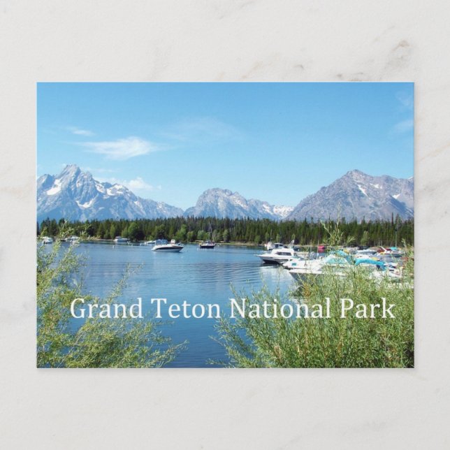 Landschaftsfotografie des Grand Teton Nationalpark Postkarte (Vorderseite)