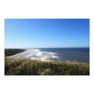 Landschaftsfotografie von Meer, Strand, blauem Him Fotodruck