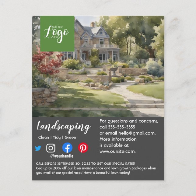 Landschaftsgärtnerbaum-Chirurg Flyer (Vorne)