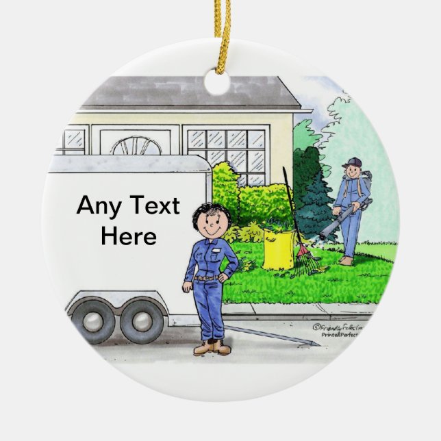 Landschaftsgärtnerin Keramikornament (Vorne)