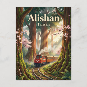 Landschaftsgebiet Alishan Taiwan Postkarte
