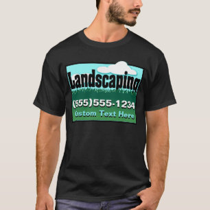 Landschaftsgestaltung. Rasensorgfalt. Annoncieren T-Shirt