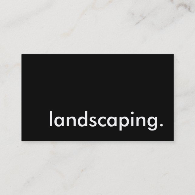 Landschaftsgestaltung. Visitenkarte (Vorderseite)