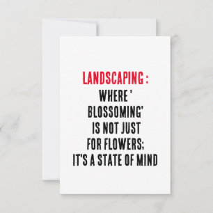 Landschaftsgestaltung Wo Blüten nicht nur für Fl. Dankeskarte