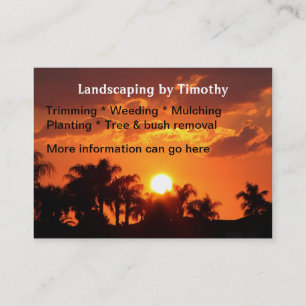 Landschaftsgestaltungsgärtner Palmen Visitenkarten Visitenkarte