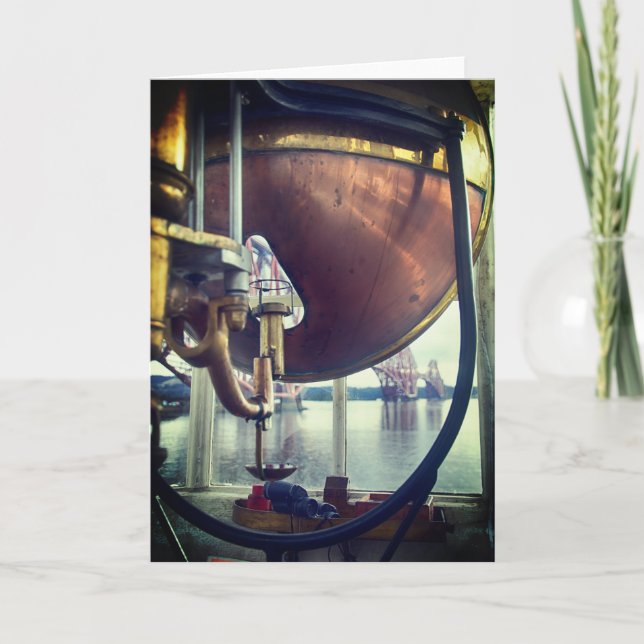 Landschaftshafen Leuchtturm Nord Queensferry Karte (Vorderseite)