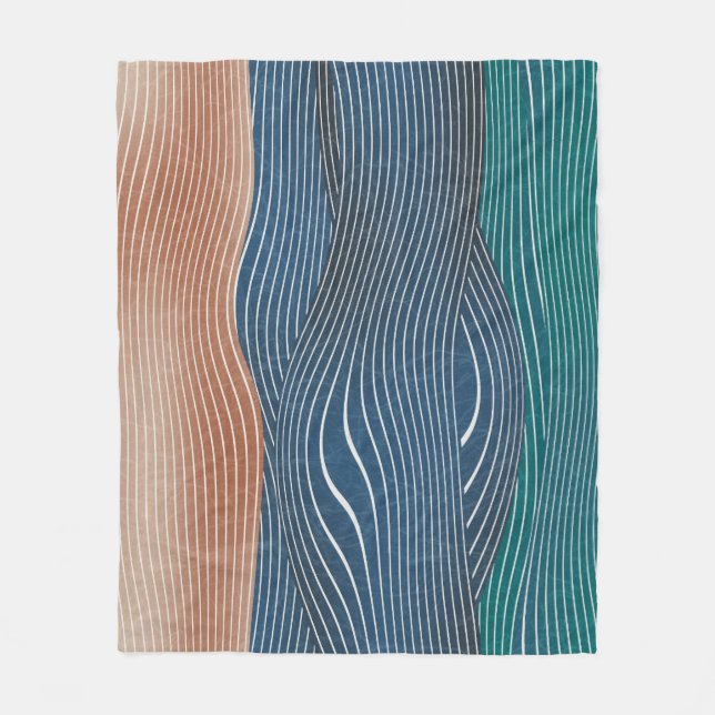 Landschaftshügel: nahtloses Muster. Fleecedecke (Vorderseite)