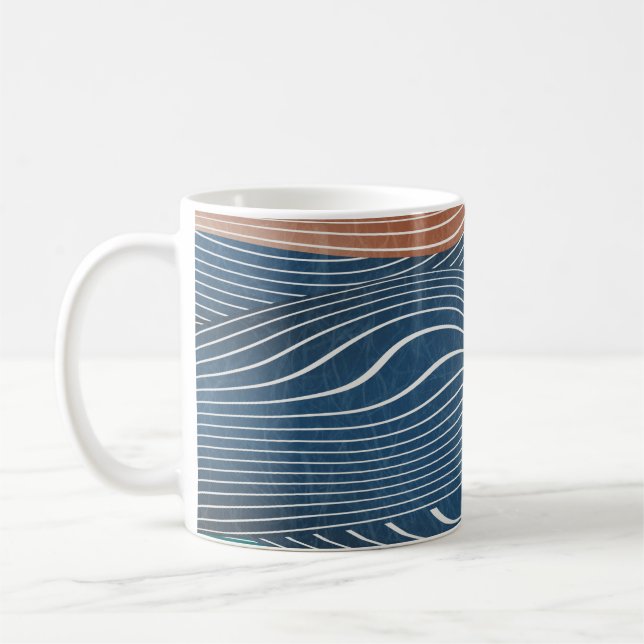 Landschaftshügel: nahtloses Muster. Kaffeetasse (Links)