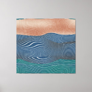 Landschaftshügel: nahtloses Muster. Leinwanddruck