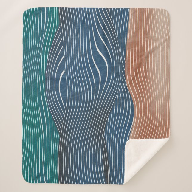 Landschaftshügel: nahtloses Muster. Sherpadecke (Vorderseite)