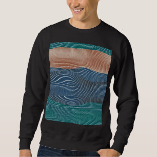 Landschaftshügel: nahtloses Muster. Sweatshirt