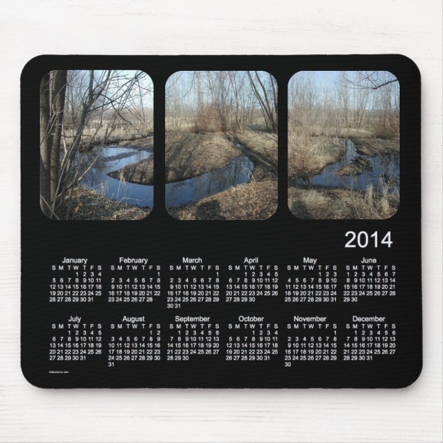Landschaftskalender des Schwarz-2014 Mousepad (Vorne)