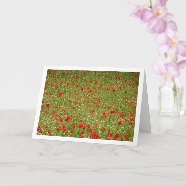 Landschaftskarte für Mohnfelder Karte (Orchidee)