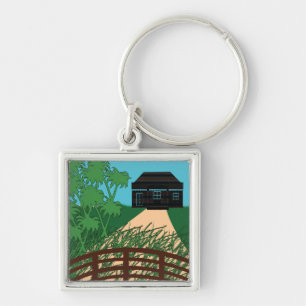 Landschaftskern Grüne Landschaft Landschaftsbild Schlüsselanhänger