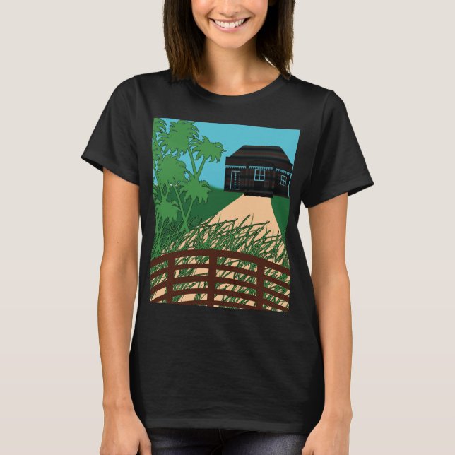 Landschaftskern Grüne Landschaft Landschaftsbild T-Shirt (Vorderseite)