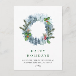 Landschaftskranz Weihnachtskiefern Gruß Urlaub Postkarte