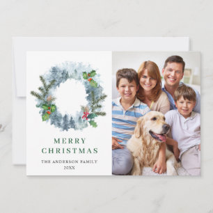 Landschaftskranz Weihnachtswald 4 FOTO Gruß Feiertagskarte