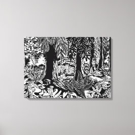 Landschaftskunst Prints B & W Forest Art Canvas Pr Leinwanddruck