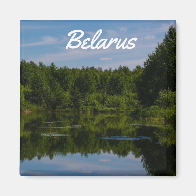 Landschaftslandschaft Canal Sky Belarus Magnet (Vorne)