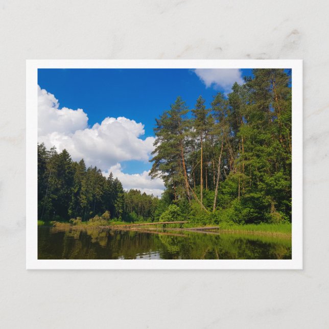 Landschaftslandschaft Canal Sky Belarus Postkarte (Vorderseite)